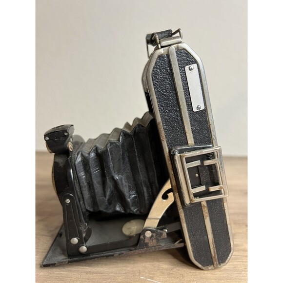 Stelo 6x9 Folding Camera W/ 105mm F4.5 Weltar Lens Antique Germany For Parts VTG - Picture 6 of 12